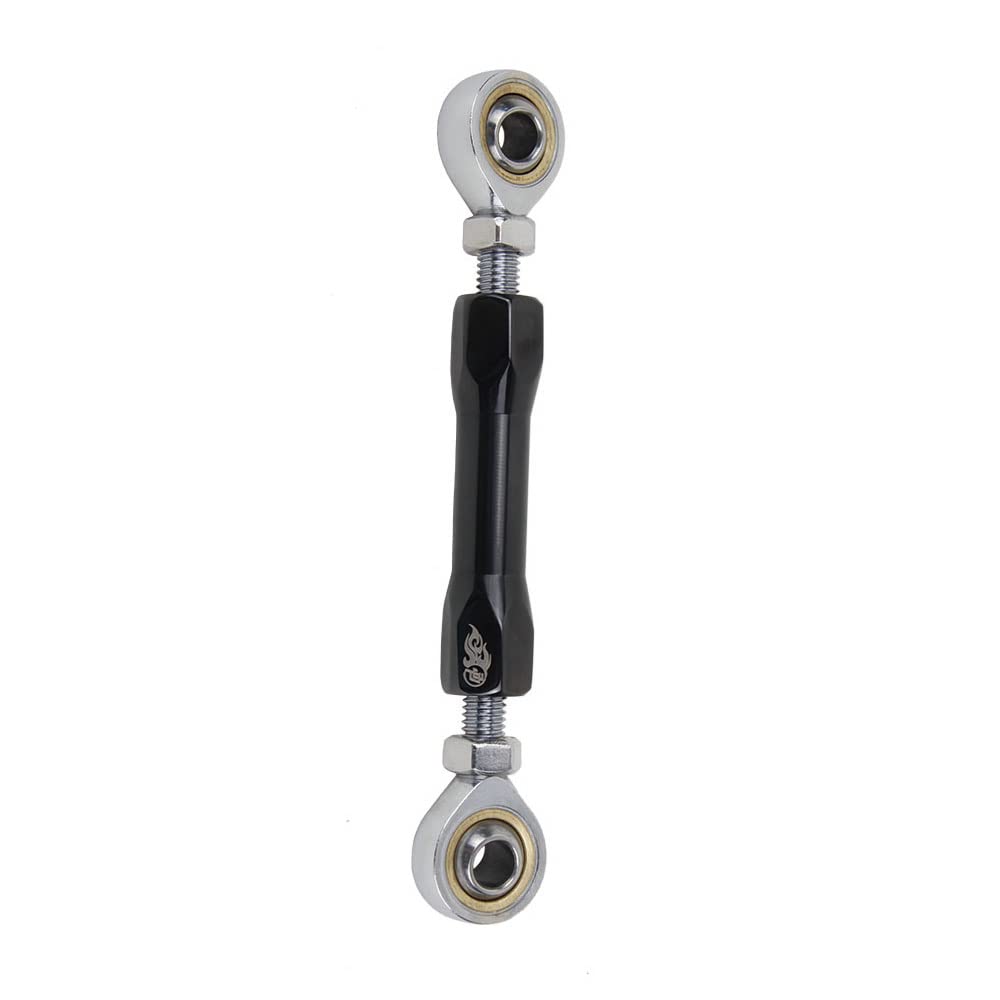 POWER JAMES CNC Cut Shift Lever Linkage Rod for Harley Davidson Dyna/Softail, Titanium Black Plated, Model 107020