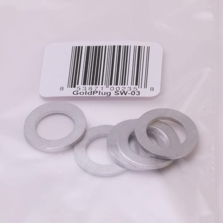 Goldplug Sw-03, Made In Usa,12Mm Aluminum Crush Washer, 5-Pack - Fits With Mp-01/Mp-01T/Ap-03 And Other 12Mm Plugs