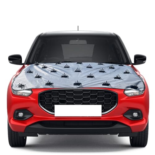 Autouniko Dustproof Bonnet Spike Car Cover Complete Protection From Street Dogs Cat Monkeys & Wild Animals, Universal Fit Sedan,