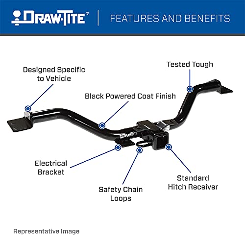 Draw-Tite 75214 Class 3 Trailer Hitch, 2 Inch Square Receiver, Compatible With 2015-2024 Ford Edge