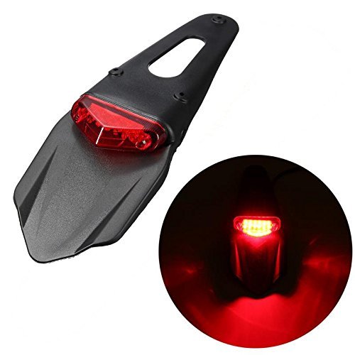 Taswk Rear Fender Led Brake Red Tail Light For Sharks Dirt Bike Motocross Xr Crf Klx Enduro Exc