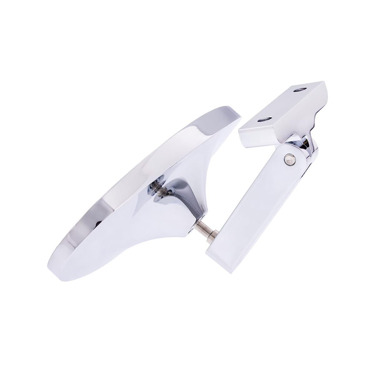 United Pacific Oval Chrome Plated Aluminum Interior Rear View Mirror With Screw-On Mount, 70804