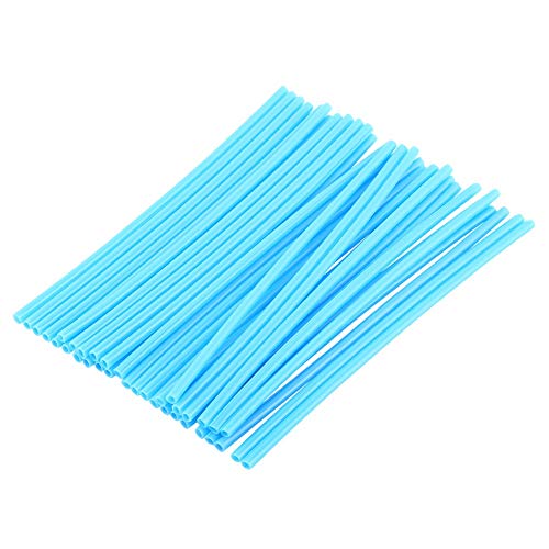 36 Pcs Wheel Rim Spoke Skins Covers, Keenso Motocross Rims Skins Off Road Guard Wraps Kit Motorcycle Covers Wrap Decor Protector For Universal Motocross Dirt Bike(Sky Blue)