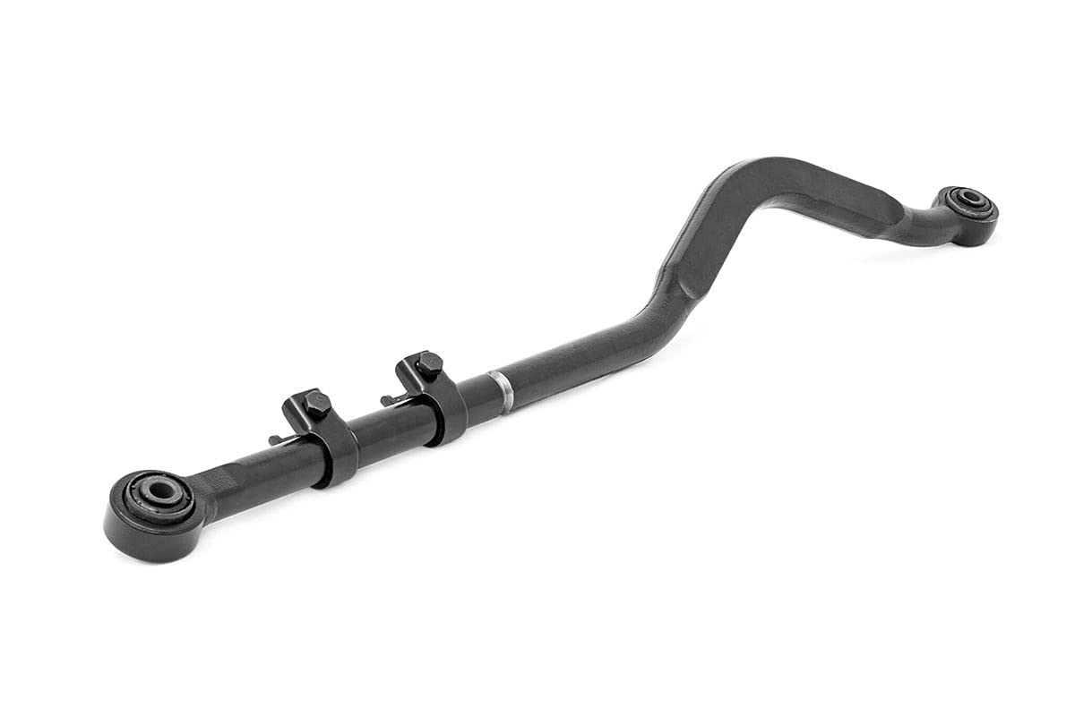 Rough Country Forged Adjustable Track Bar for 18-23 Jeep Wrangler JL/JT - 11061, Front, Black