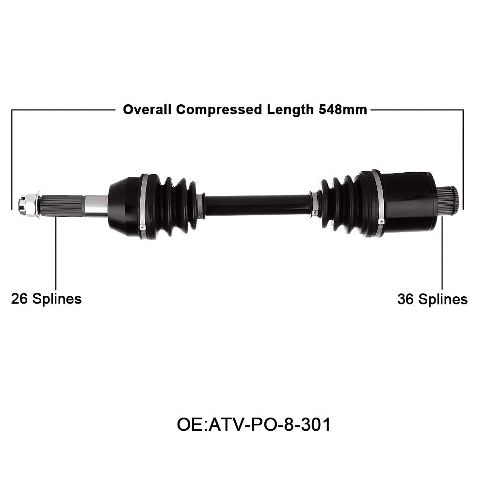 Eccpp Rear Left/Right Cv Axle For Polaris Sportsman 400/500/600/700/800 2003 2004 2005
