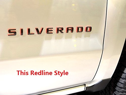 Yoaoo 1X Oem Red Line Sierra Letters Emblem Badge Compatible With 2500Hd 3500Hd Sierra 2011-2019 Denali (Redline)