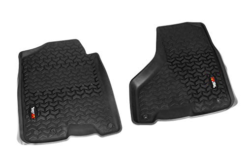Rugged Ridge 82903.08 Floor Liner, Front; Black, 2009-2018 Dodge / Ram 1500 / 2500 / 3500 Crew, 2500 / 3500 Mega Cab