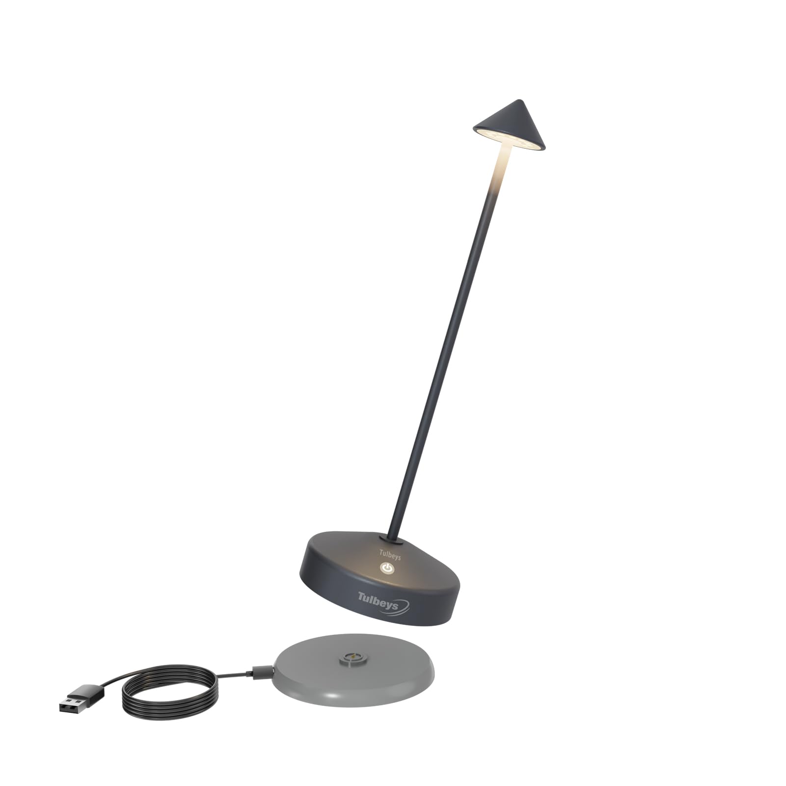 Tulbeys Cordless Table Lamp Rechargeable - 5200Mah Battery Operated Table Lamp, Ip54 Protection, Indoor/Outdoor Use, Contact Cha