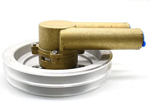 JomGorg 21214596 Sea Water Pump - 5.7 Crank Mounted for Volvo Penta 4.3 5.0 5.7 with Double-V Belt Pulley