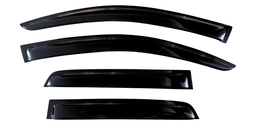Ig Window Visor For 1997-2017 & Lincoln Navigator 1998-2017 & Ford Expedition Xl 2007-2017, Rain Guard Tape-On Extra Durable Sun