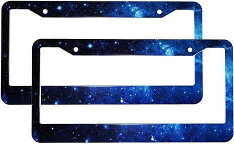 Floral Flowers License Plate Frame Cute Colorful Flowers Car Accessories Decoration License Plate Holder for Front Rear Car Tag Cover 2 Holes Screws (White) -Like New