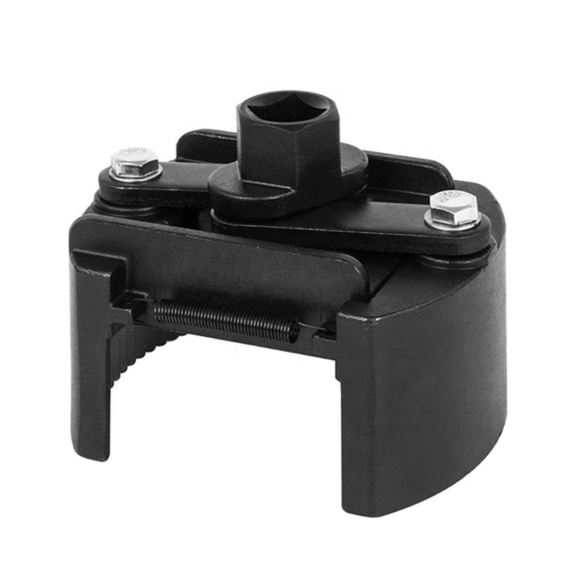Universal Adjustable Oil Filter Wrench, 60-80mm Oil Filter Removal Tool, Heavy Duty Drop Forged Steel, Auto-Clamping Oil Filter 