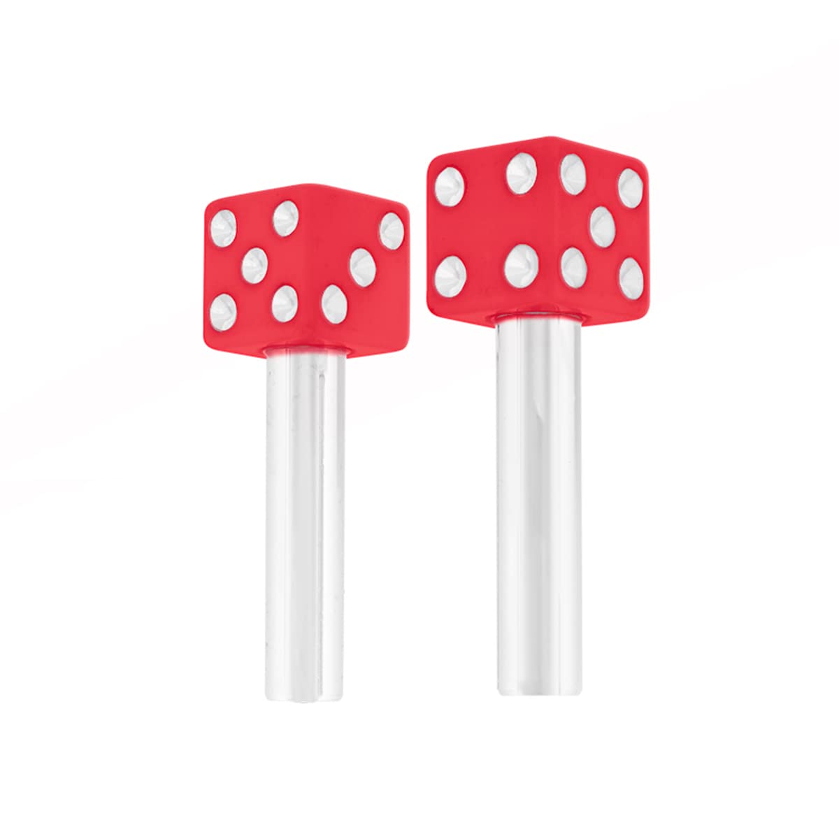 United Pacific 70040 High Impact Plastic Construction Dice Door Lock Knobs For Classic & Vintage Cars/Trucks, 10-32 Thread - Red
