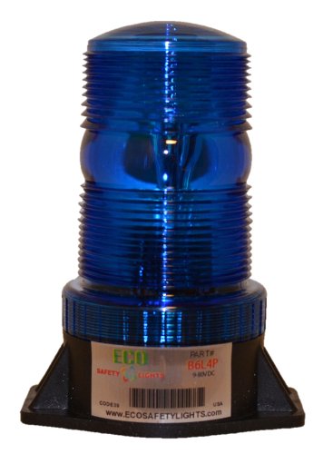 B6L4PT BLUE 12-80V DC 3W LED 1/2 NPT PIPE MOUNT EMERGENCY WARNING LIGHT BEACON STROBE EFFECT 12V 24V 36V 48V 64V 72V