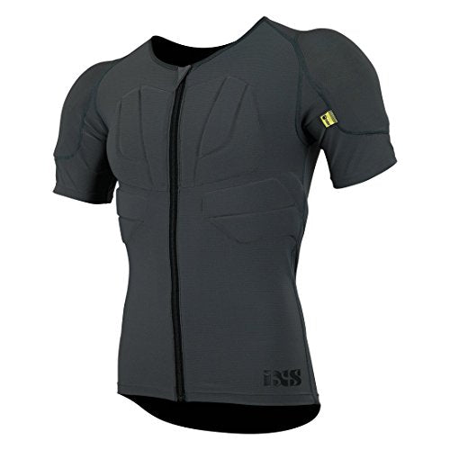 Ixs Boys'Carve Breathable Upper Body Guard, Flex-Zip Zipper Closure, Highly Breathable, Impact Absorbing Padding At Chest & Ribs, Motorcycle Accessories, Regular Fit,L-Xl Grey