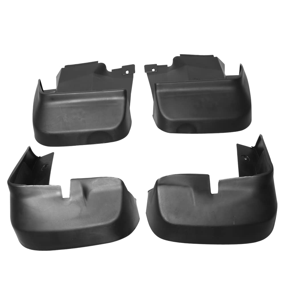 Splash Guard Compatible With 2006-2011 Honda Civic 4Dr Sedan, Factory Style Pu Black Bodykit By Ikon Motorsports, 2007 2008 2009