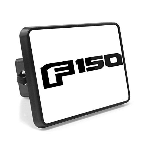 iPick Image, Compatible with  Ford F150 20152021 UV Graphic White Metal Plate on ABS Plastic 2 inch Tow Hitch Cover