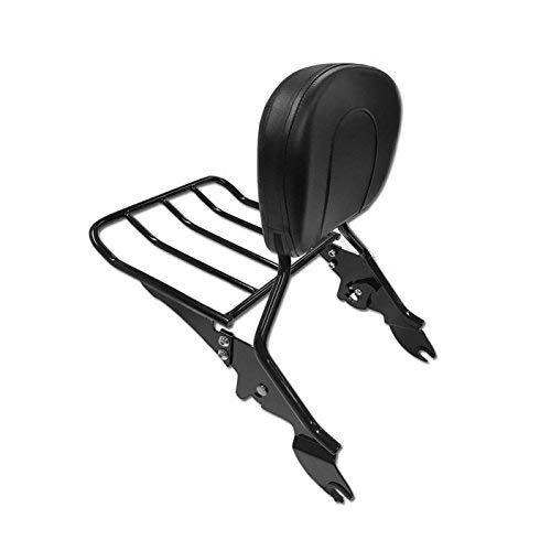 Hongk- Black Detachable Backrest Sissy Bar With Luggage Rack Compatible With Harley Davidson Touring 2009-2016 Electra Glide Road Glide Road King Street Glide [B01Lpbnbzs]