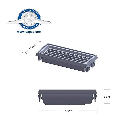 United Pacific Peterbilt Heater A/C Vent/Large Chrome Plastic Vent Grill / 2000 - Older