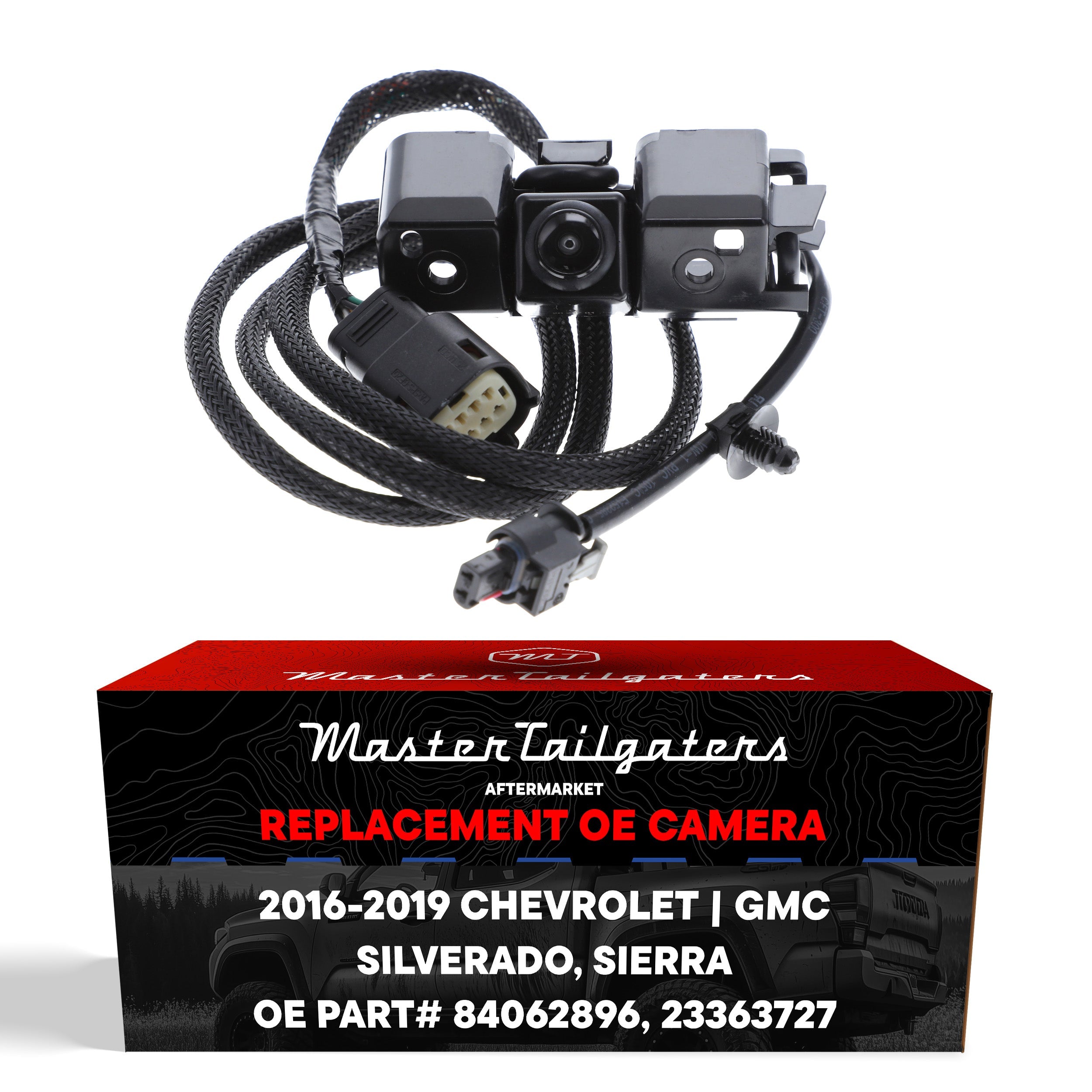 Chevrolet Silverado / GMC Sierra 1500, 2500, 3500 w/ Remote Tailgate (2016-2019) OEM Replacement Backup Camera OE Part # 84062896, 23363727