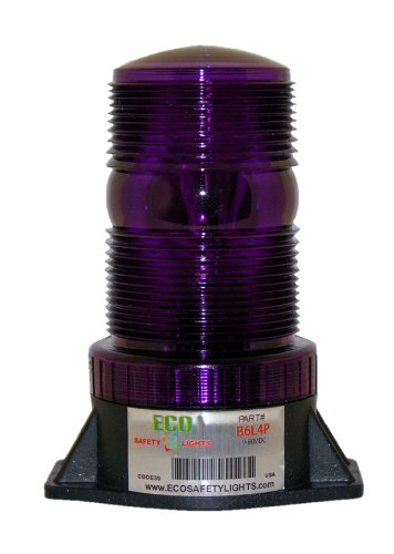 B6L4PT VIOLET 12-80V DC 3W LED 1/2 NPT PIPE MOUNT EMERGENCY WARNING LIGHT BEACON STROBE EFFECT 12V 24V 36V 48V 64V 72V