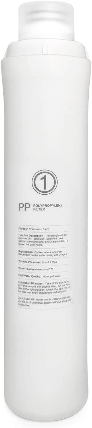 Bluevua Kflow Pp Filter Replacement (1 Count) - 5 Micron Polypropylene (Pp) Fabric - Removes Silt, Sand, Rust & Dirt - Compatible With Kfl-Ropot-180 & Kfl-Tds-180 - Potable Water Filter Replacement