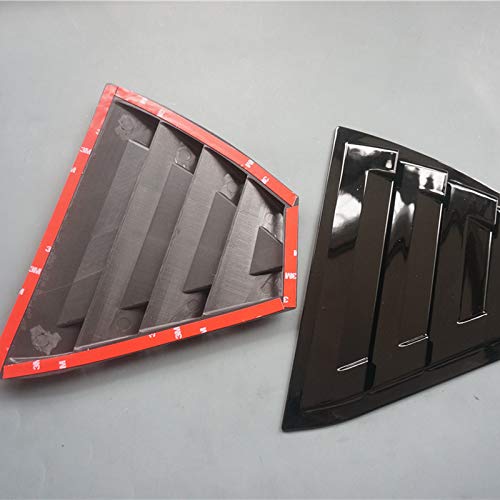 Ziwen 2X Sport Quarter Window Scoops Louvers For Nissan Sentra 2020 2021 2022 2023 2024 (Gloss Black)
