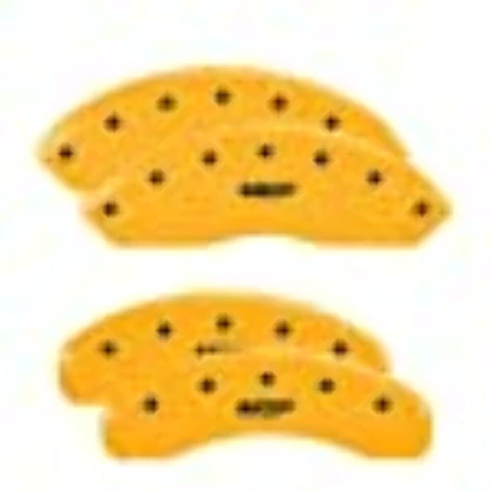 Mgp Brake Caliper Covers For (2019-24') Ford Ranger - Fits 17'+ Wheels - Powder Coated Finish, Aluminum Front And Rear Caliper Covers (Set Of 4) (Yellow; Black Painted Mgp Engraving)