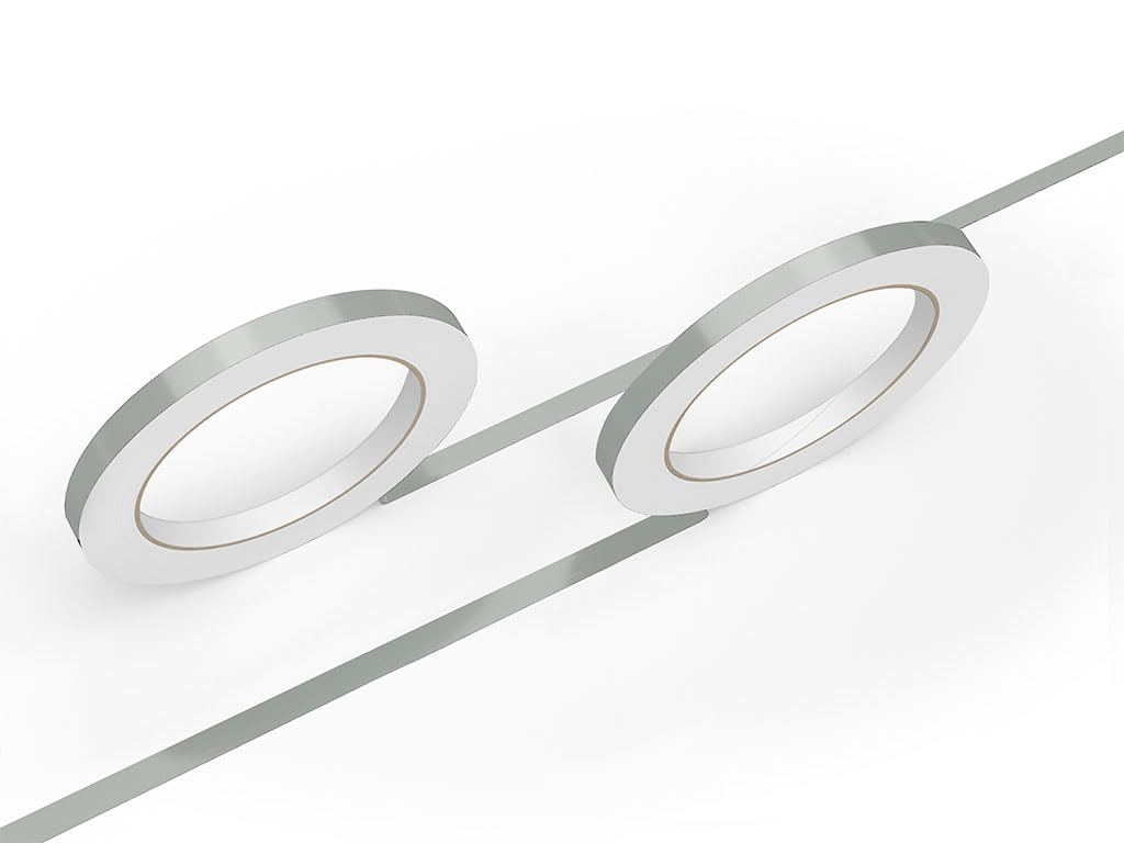 Rvinyl 3M Vinyl Pinstriping Tape - Light Gray, 1/4in x 150ft, Gloss Finish, UV Resistant, Auto Decal Striping Sticker