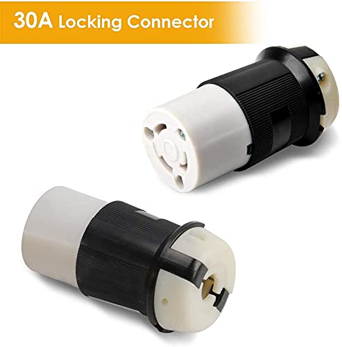 Opl5 Rv Power Inlet 30Amp 125V Rv Power Inlet Receptacle, Female Twist Locking Connector, Rv Power Plug Twist Locking Inlet With