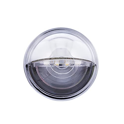 United Pacific 39995B 4 Led Rounded License Light, 1  Diameter, Steel Housing, Easy Push-On Install, Bright White Led Light - 1