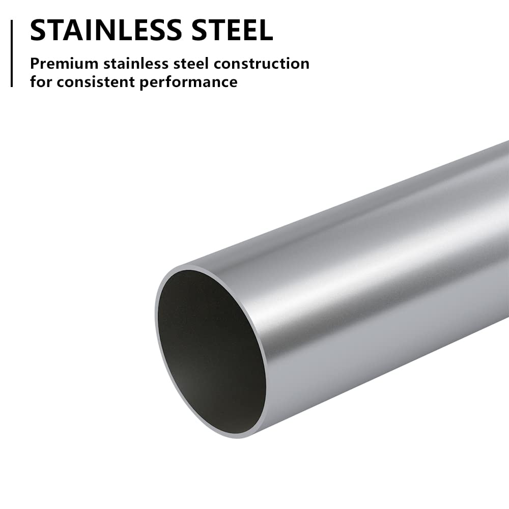 A-KARCK Straight Exhaust Pipe 3.5'' OD 2 Pack, Stainless Steel 48'' Long Mandrel Exhaust Tube, Custom Your Own Exhaust System