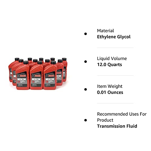 Motorcraft MERCON LV Automatic Transmission Fluid - 12 Quart Case, Ethylene Glycol, FBA_MERCON LV