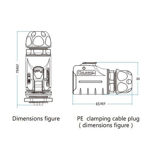 CNLINKO 2 Pin Industrial Circular Connector, Male Plug, Waterproof IP67, Fits Furrion RV Solar Ports, Model LP-20-C02PE-01-001