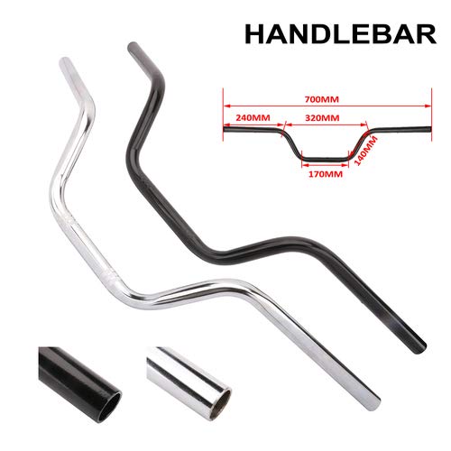 AnXin 7/8" Chrome Alloy Steel High-Rise Drag Handlebars for Sportster XL 883 1200 Cruiser Bobber Chopper Dyna Softail Model R151114061