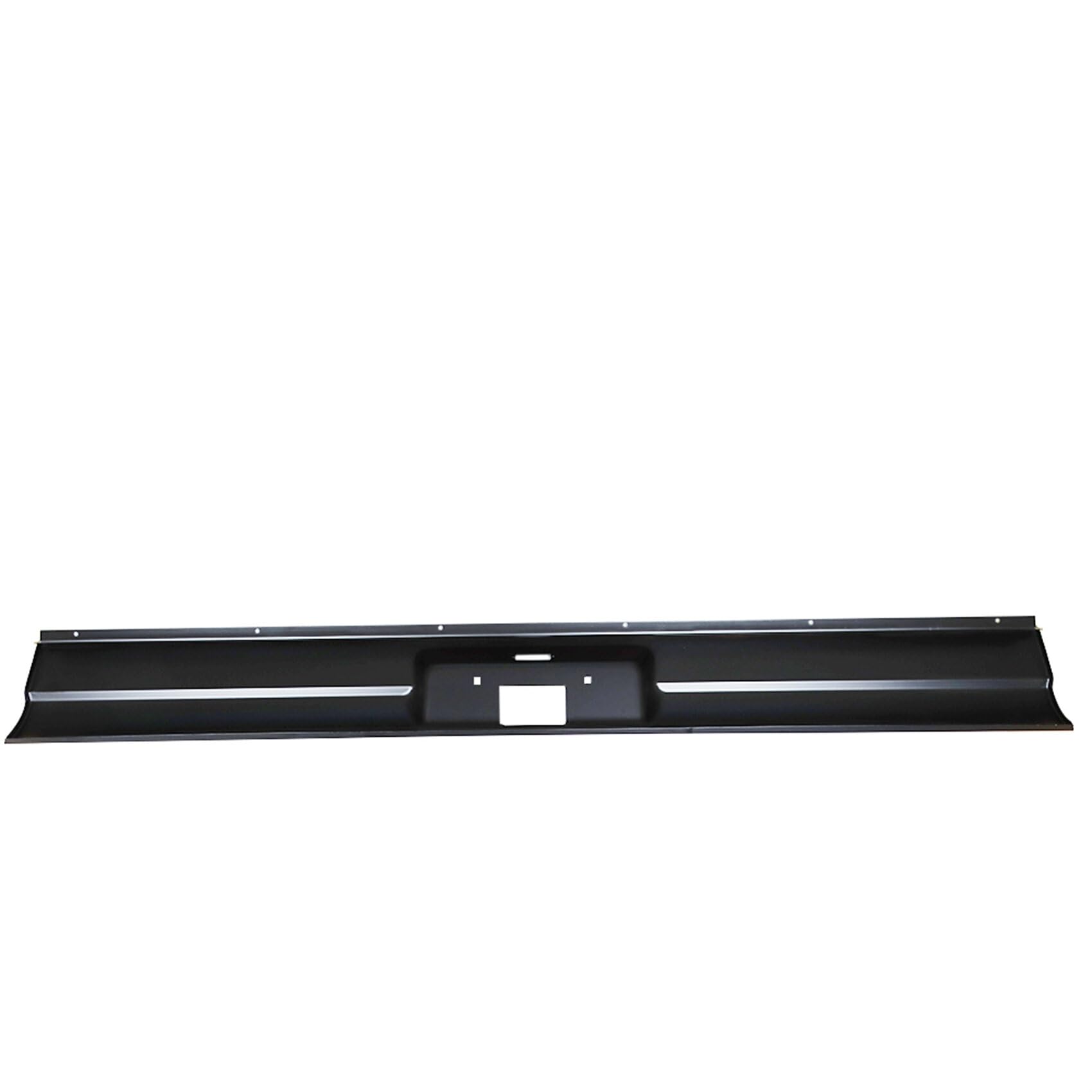 labwork Rear Roll Pan Bumper for Chevrolet C10 Pickup 1967-1972, Alloy Steel, Black, License Plate Replacement