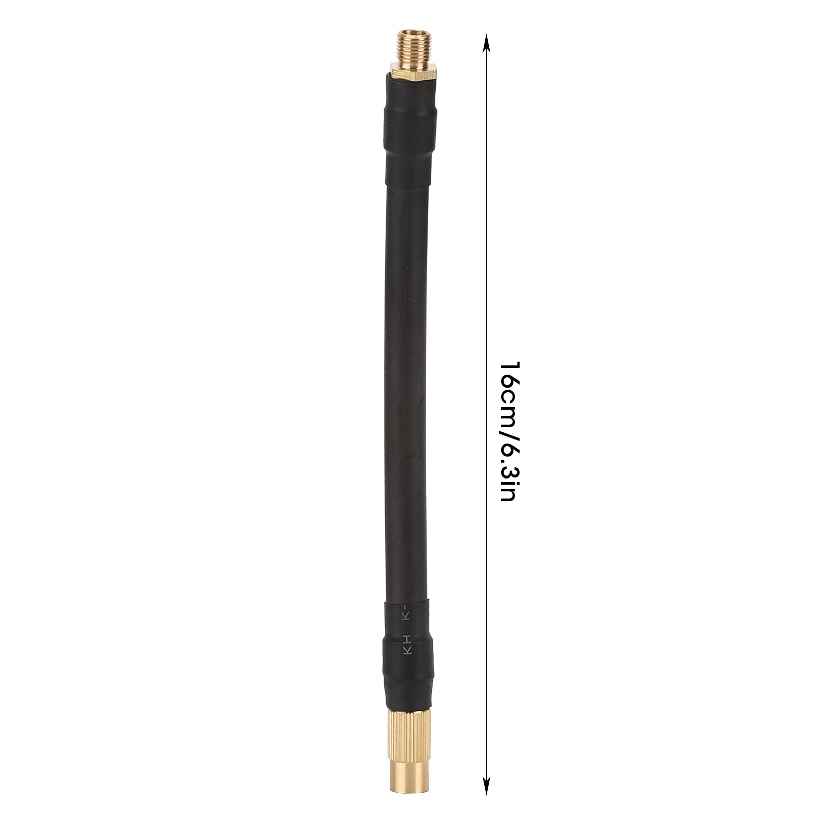 Qiilu Portable Compressor Air Extension Hose, 6.3In Tire Inflator Extension Hose Air Pump Tube Fit For Electric Inflator Bicycle Motorcycle Automobile