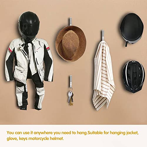 EBaokuup 6 Set Helmet Holder-Motorcycle Helmet Holder Hook,Wall Mounted Equestrian Helmet Storage Rack Hanger, Motorbike Cloth W
