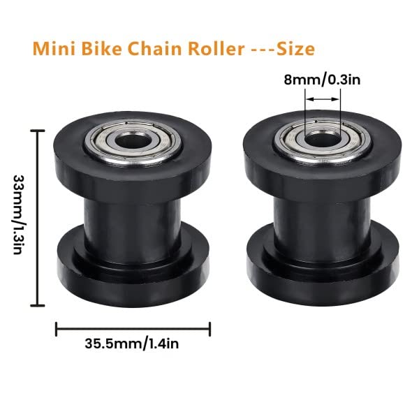 KOSIDA Upgrade 8mm Chain Roller Pulley Tensioner Wheel Guide Per for Motorcycle Mini Bike Atv 125cc 140cc 160cc XR125 SSRC RF50