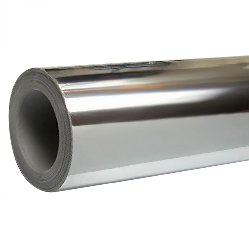 VViViD Silver Mirror chrome cast Vinyl Wrap Self-Adhesive Film Decal Air-Release Bubble and Air Free 3mil (1ft x 5ft)