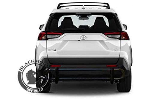 Black Horse Rear Bumper Guard Double Tube Black Compatible With 2019-2024 Toyota Rav4|2021-2024 Toyota Venza-8D93947A
