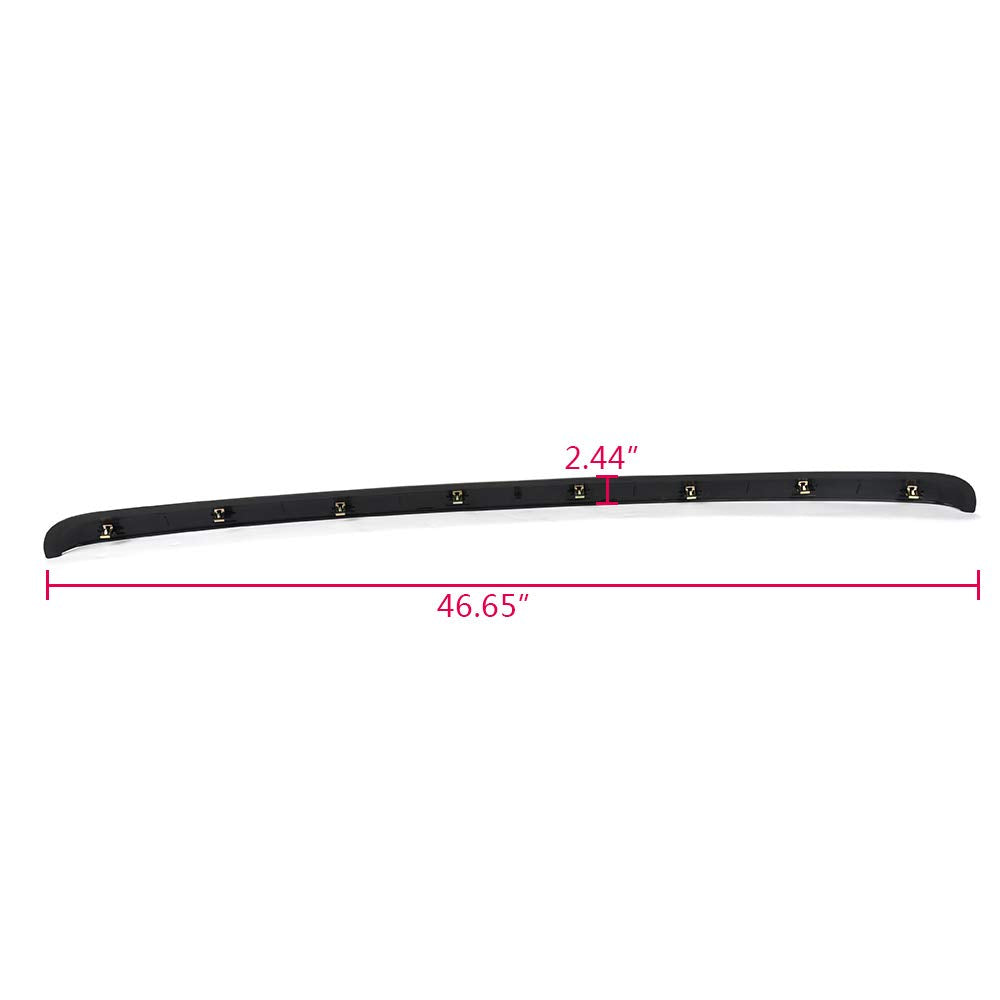 PIT66 Hood Molding Trim Moulding, Compatible with 07-13 GMC Sierra 1500/07-10 Sierra 2500 HD 3500 HD 10385157, GM1235110 Hood Pa