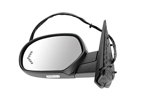 Auto Parts Avenue Power Folding Mirror Driver Left Side Chrome Cover CV085502-1 Black/Chrome for 2009-2013 Silverado Sierra Yukon Tahoe