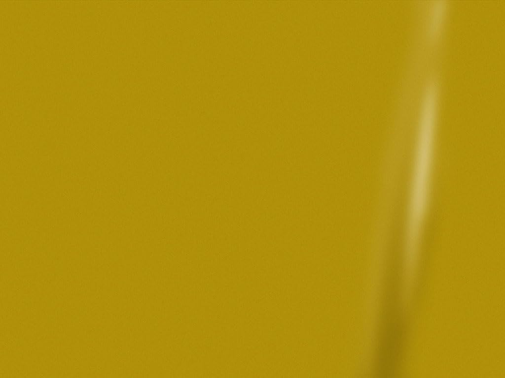 3M 2080 Series S335 Satin Bitter Yellow - 5Ft X 6Ft - Dual Cast Car Wrap Vinyl Film - Controltac Air Release Adhesives - Bubble