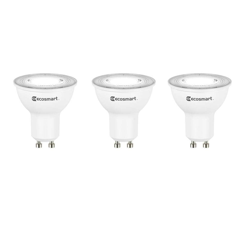 EcoSmart 35W MR16 GU10 Dimmable LED Light Bulb 3-Pack, Bright White, Model 1001 654 098