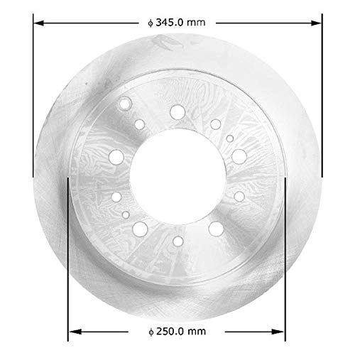 Bendix Premium Prt5719 Rear Brake Rotor For Lexus Lx570 2011-2008, Lx570 2021-2013, Toyota Land Cruiser 2011-2008, Land Cruiser