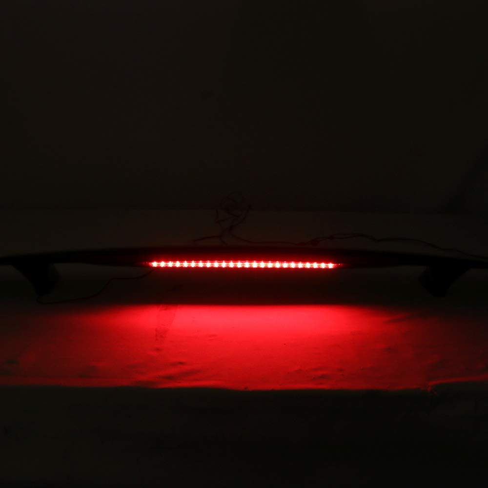 Trunk Spoiler Compatible with Universal Cars, IKON Style Glossy Black ABS Spoiler Wing BodyKit with 3rd Brake Light by IKON MOTO