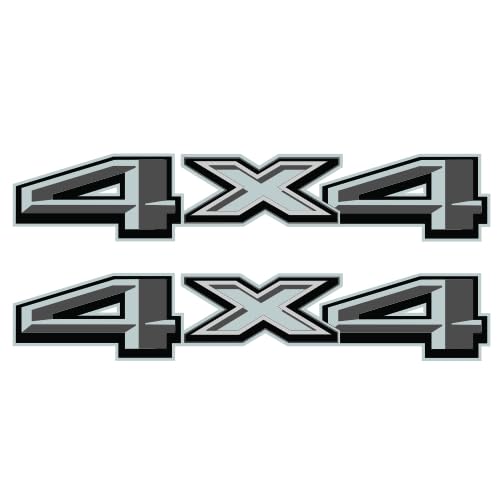 F150 4X4 Decals For Trucks, Bedside Replacement Stickers F (2020 2021 2022) Set Of 2 (Gray/Grey (Premium Series))