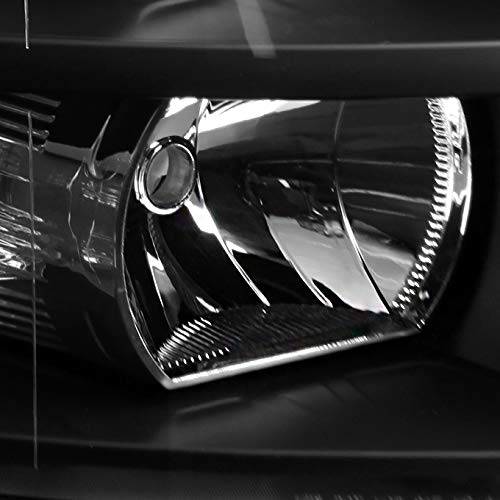 Akkon - For 2007-2013 Chevy Silverado Replacement Black Bezel Headlights Driver/Passenger Head Lamps Pair Replacement