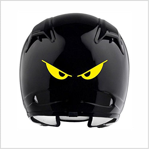 Everything Graphix Evil Eyes No Fear Motorcycle Biker Helmet Reflective Decal Sticker M2 5 1/2'' X 1 1/2'' (Reflective Yellow)